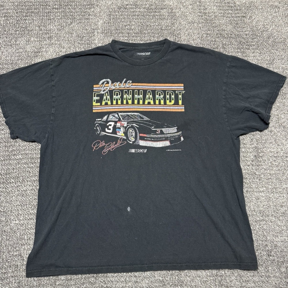 NASCAR Dale Earnhardt #3 Men's‎ Size XXL Black Graphic Cotton T-Shirt Racing